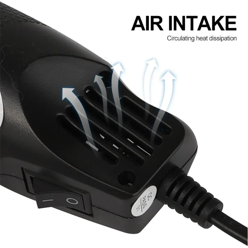ปืนลมร้อน 220/110V เครื่องมือ DIY เครื่องมือไฟฟ้าความร้อนขนาดเล็ก เครื่องบัดกรี อุปกรณ์งานฝีมือ พร้อมฐานรองรับและที่บีบหด
