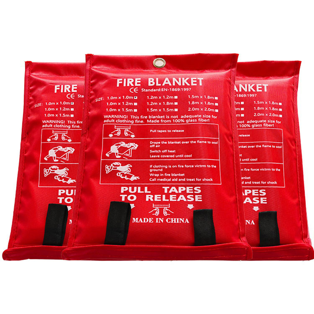 Fire Blanket Fiberglass Fire Blanket Flame Retardant Protection Emergency Fire Blanket Fireproof Blanket for Emergency Surival