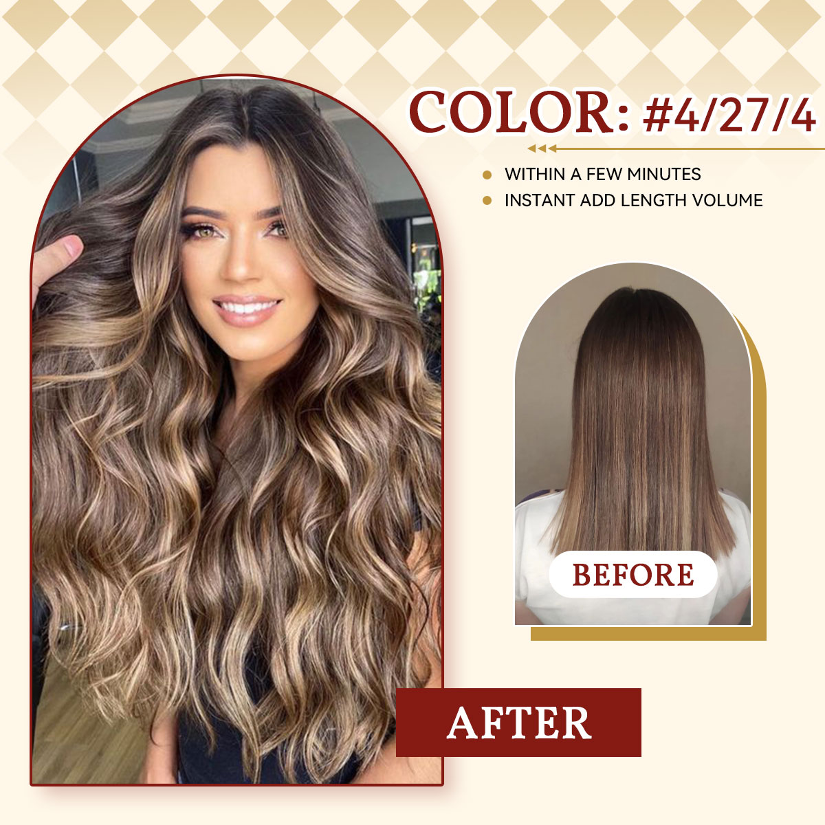 12A vague naturelle pince dans les Extensions de cheveux humains 100% Remy pince de cheveux humains en 120G 7 pièces/ensemble tête complète pour les femmes 14-24 pouces