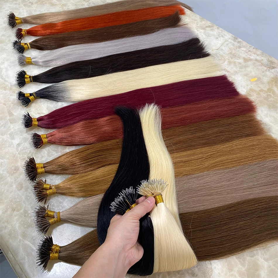 Micro anel extensão de cabelo ombre 100% virgem extensões de cabelo humano nano anel micro contas ponta grossa cabeça cheia 18 "-30" extensões