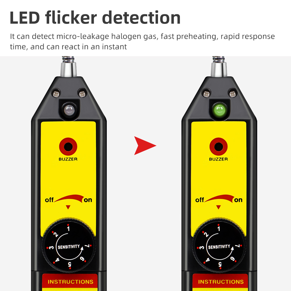WJL-6000 Intelligent Halogen Leak Detector Gas Detector Freon Gas Analyzer R22a CFC HFC Halogen Gas Refrigerant Leak Detector
