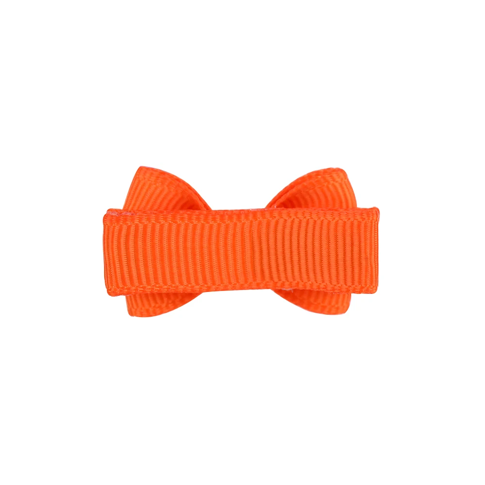 1.2 polegadas cores sólidas mini arcos de cabelo com clipe para crianças meninas grampos de cabelo fita coberta arcos de segurança acessórios para o cabelo