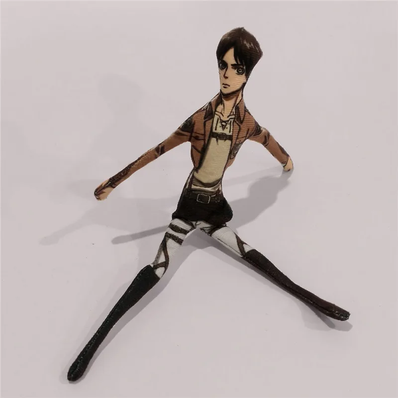 Anime Attack on Titan Rivaille Ackerman Eren Jaeger Cosplay Plush Stuffed Dolls movable Abstract Wire Skeleton Halloween Prop