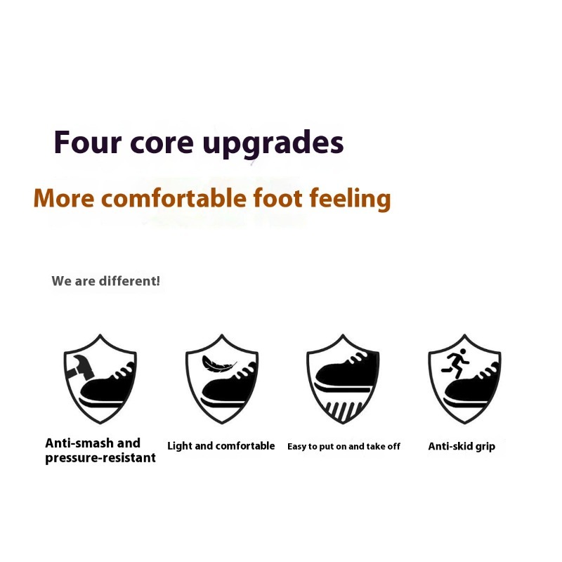 Sapatos de segurança com biqueira de aço, à prova de punção, botas de trabalho de construção, metal detectável, equipamento de proteção, protetor de pé compatível