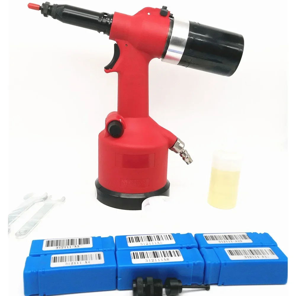 Industrial Hydraulic Pneumatic Riveter Automatic Rivet Nut Gun Tool Setting Kit  Rivnut Riveting Metric M3 M4 M5 M6 M8 M10 M12