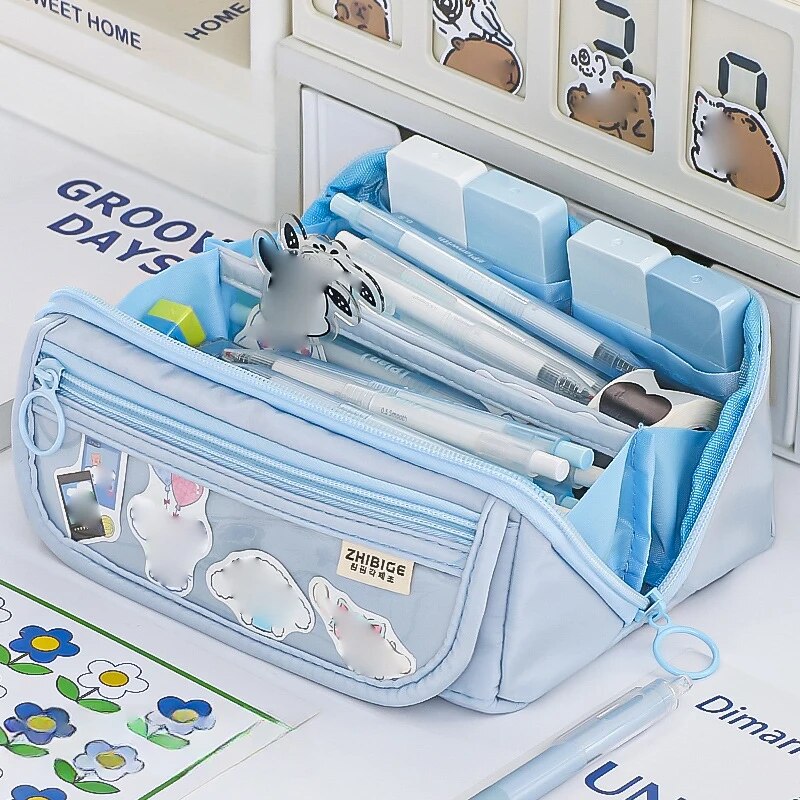 Pencil Box Large Capacity Female Stationery Box High Value Practical Fashion Stationery Bag Multi functional Pencil Box