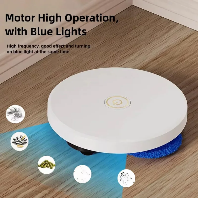 Robot de barrido inteligente, máquina de fregado de suelo inteligente de doble rueda, fregona recargable por USB en seco y húmedo automática para limpieza del hogar