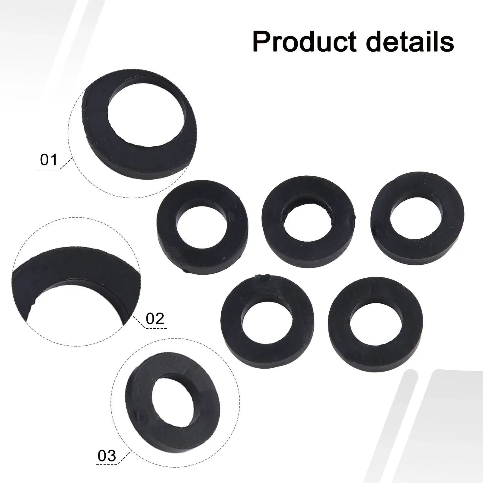 13PCS Mixed Tap Washers Rubber Washers Faucet Sealing Ring Leak-proof Rubber Gasket Tap Seal Drip Sink Shower Hose O-Ring Gasket
