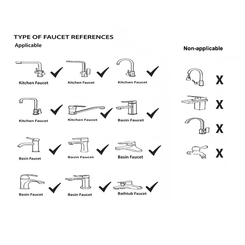 LOEPHY Wasserhahnfilter, spritzwassergeschützt, Leitungswasserreiniger, Filtration und Druckbeaufschlagung, 720 Grad drehbare Universal-Verlängerungsdüse