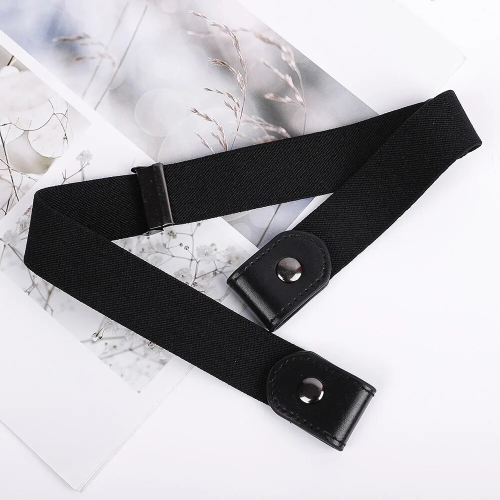 Nouvelle bande de taille élastique extensible réglable ceinture Invisible ceintures sans boucle pour femmes hommes Jean pantalon robe sans boucle facile à porter
