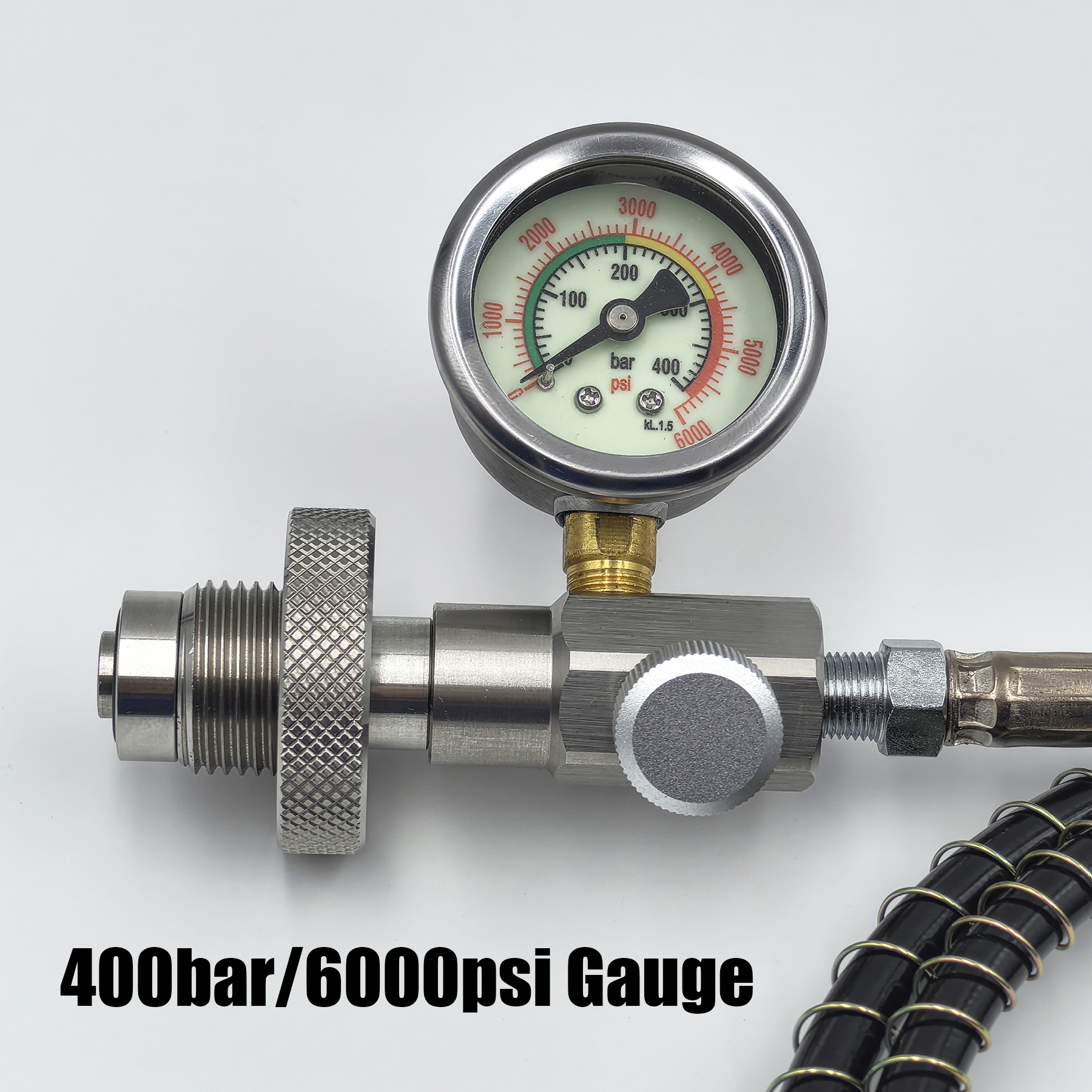 Hpa 4500psi/300bar mergulho de ar din g5/8 conectar estação de enchimento adaptador de carregamento válvula aço inoxidável com mangueira
