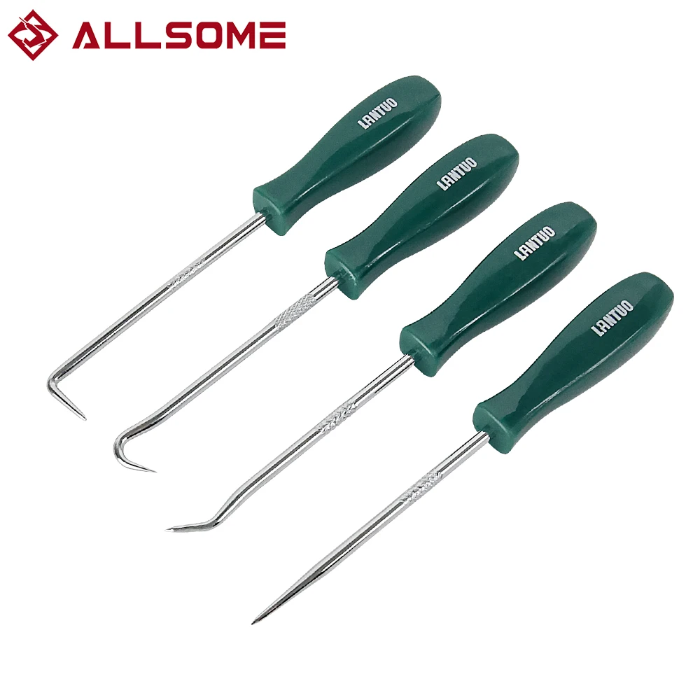ALLSOME 4Pcs 135mm Auto Auto Fahrzeug Öl Dichtung Schraubendreher Set O-Ring Dichtung Puller Remover Pick Haken werkzeuge