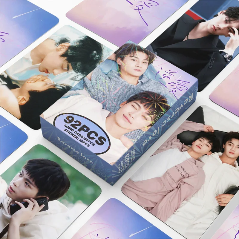92Pcs/Set Drama Revenged Love Laser Lomo Card - Tian Xuning， Zi Yu Holographic Photo Cards with Stickers