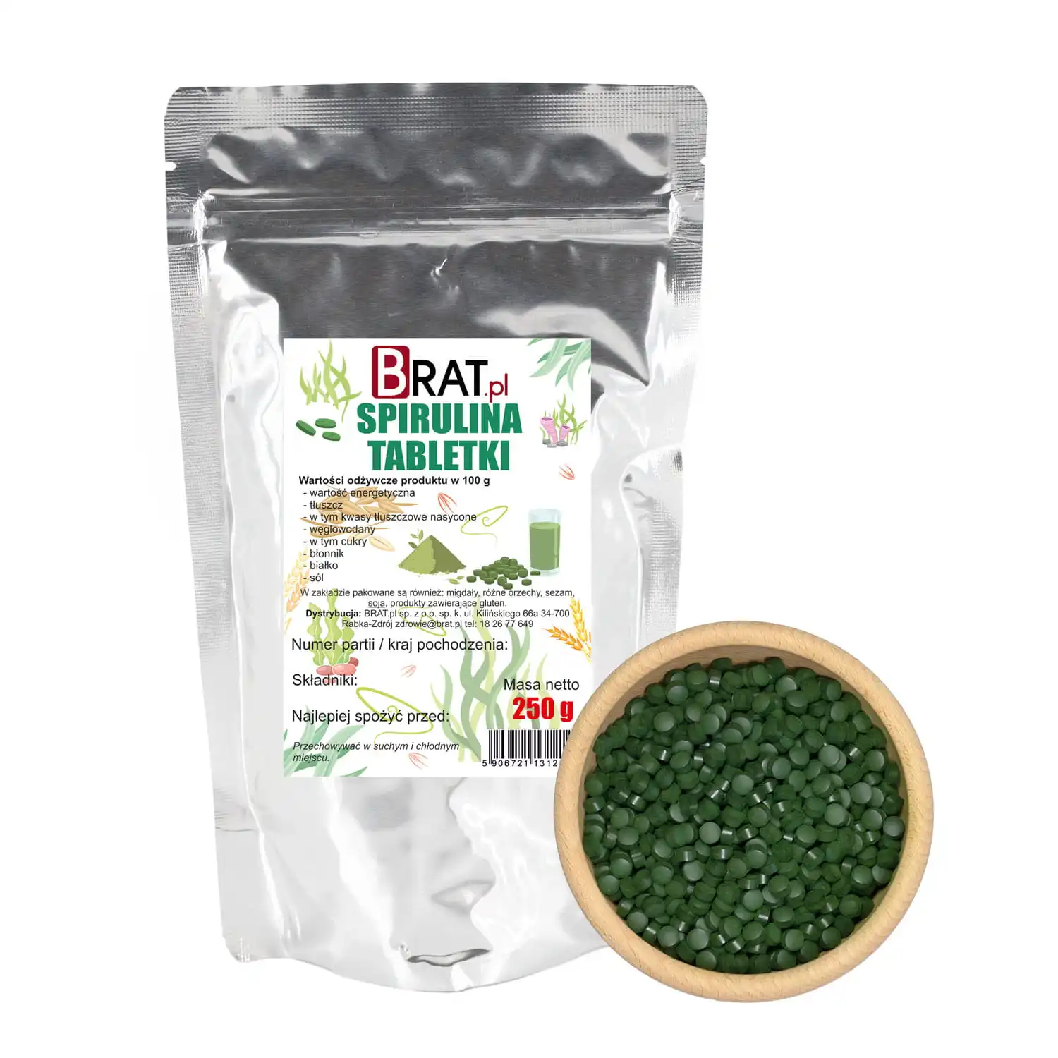 Spirulina tabletki 250g