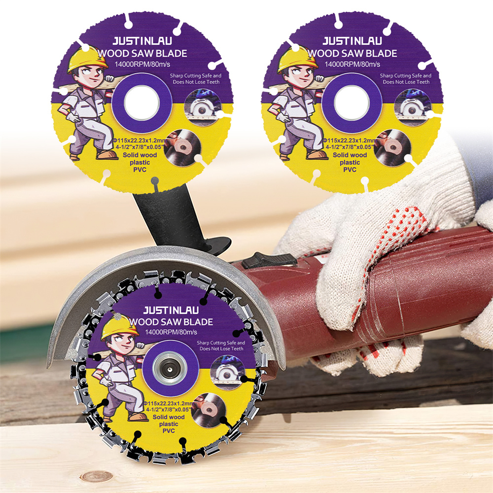 JUSTINLAU 115mm/125mm 원형 톱 블레이드 휠 디스크 목재 절단 초경 절단 디스크 목공 톱 블레이드