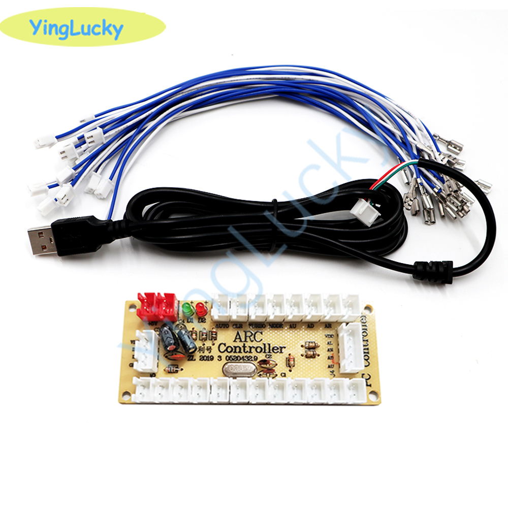 30 Uds codificador de retardo cero Arcade Joystick DIY Kit codificador USB a PC PS3 PS2 MAME Raspberry Pi 3 Android Nintendo
