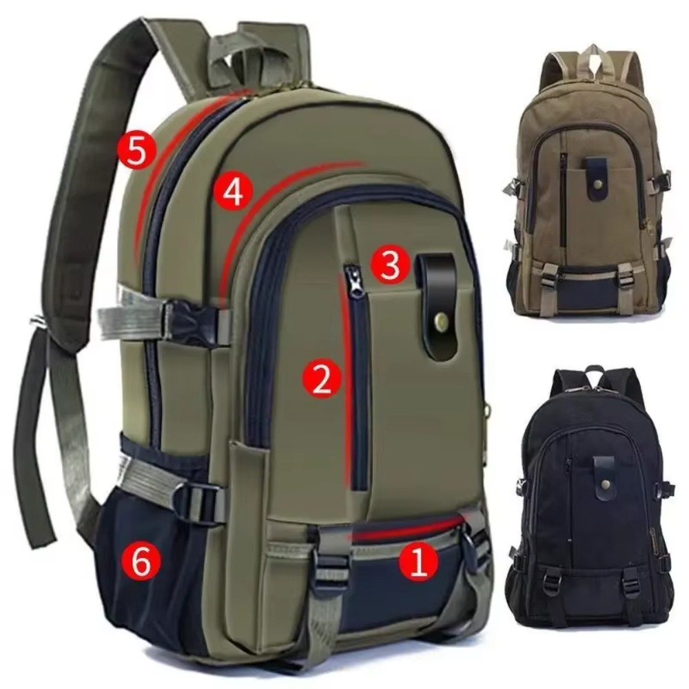 2023 saco de montanhismo mochila para homens lona grande capacidade mochilas escolares viagem ao ar livre saco acampamento computador