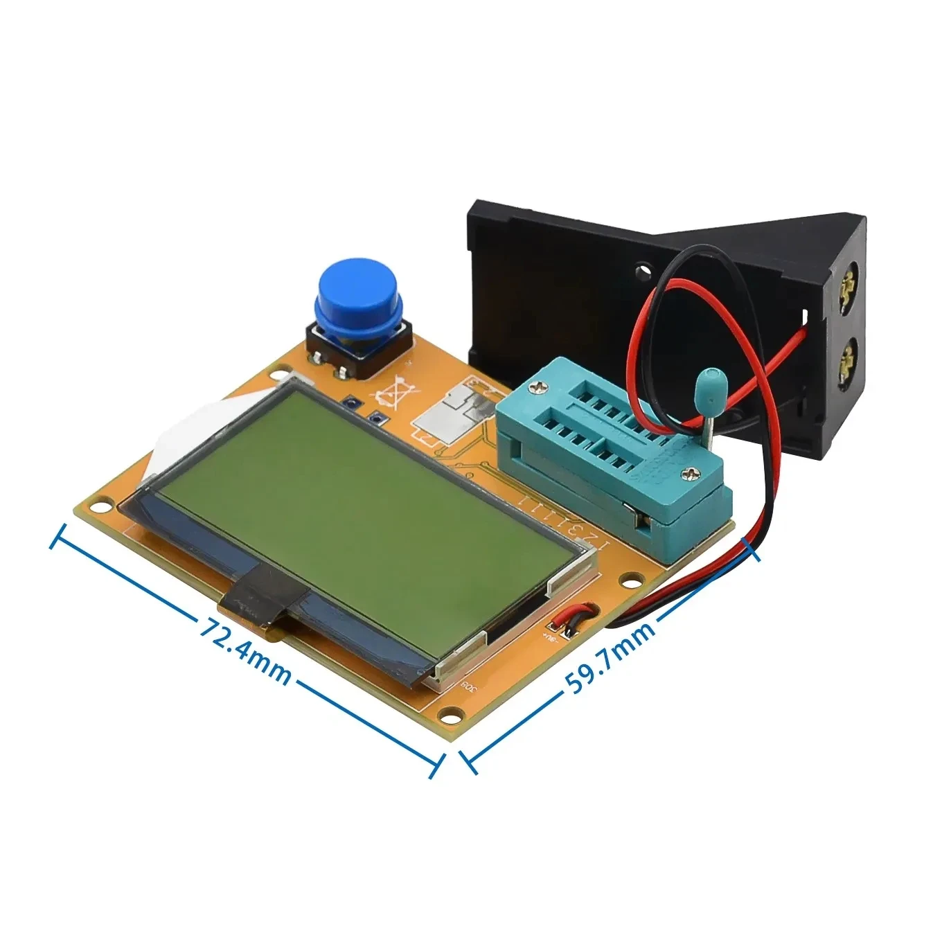 LCR-T4 เครื่องทดสอบทรานซิสเตอร์แบบกราฟิกตัวเก็บประจุตัวต้านทาน ESR ไทริสเตอร์จอแสดงผล LCD