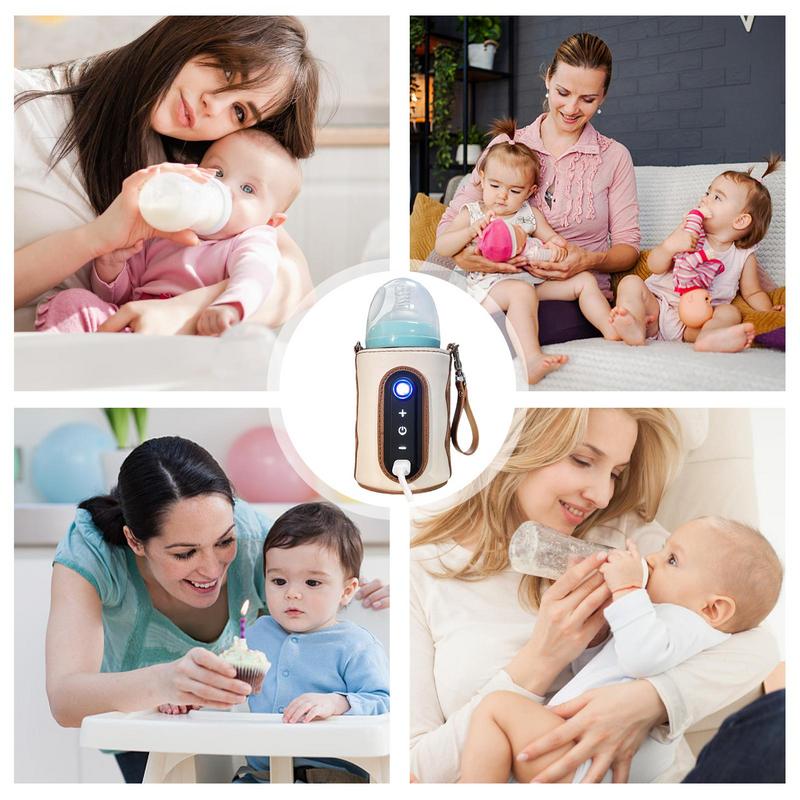 Baby Bottles Warmer USB Portable Breastmilk Warmer Temperature Adjustable Bottle Warmer Bag For Travel Secure Insulation Cover