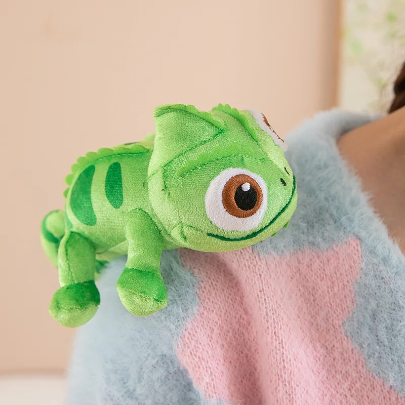 17cm Pascal Rapunzel camaleón hombro tumbado Plushie juguete muñeco de peluche juguetes de peluche Kawaii Pascal decoración niños niñas regalos de cumpleaños