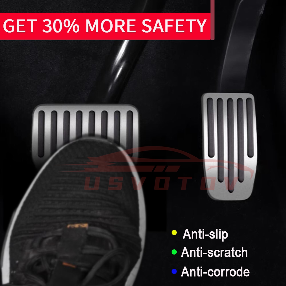 Usvotov pedal almofadas capa para tesla modelo y 3 highland atualização 2021-2024 antiderrapante acelerador freio resto acessórios do veículo