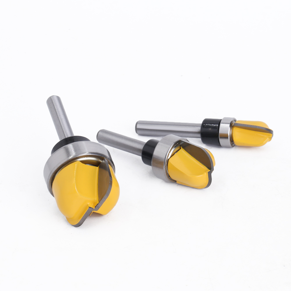 LAVIE 6mm 6.35mm Shank 1-1/8 3/4 นิ้วเส้นผ่านศูนย์กลางชามถาด Router บิตรอบจมูกเครื่องตัดแบริ่งสําหรับงานไม้