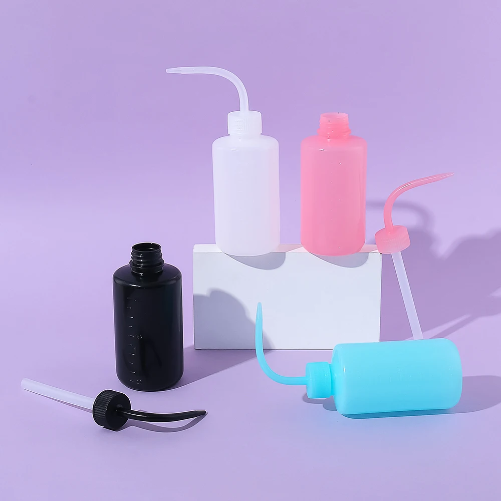 Bottiglie di acqua da spremere sfuse da 250 ml per liquidi con bocca stretta e scala per strumenti di irrigazione per bottiglie di risciacquo, irrigazione delle piante