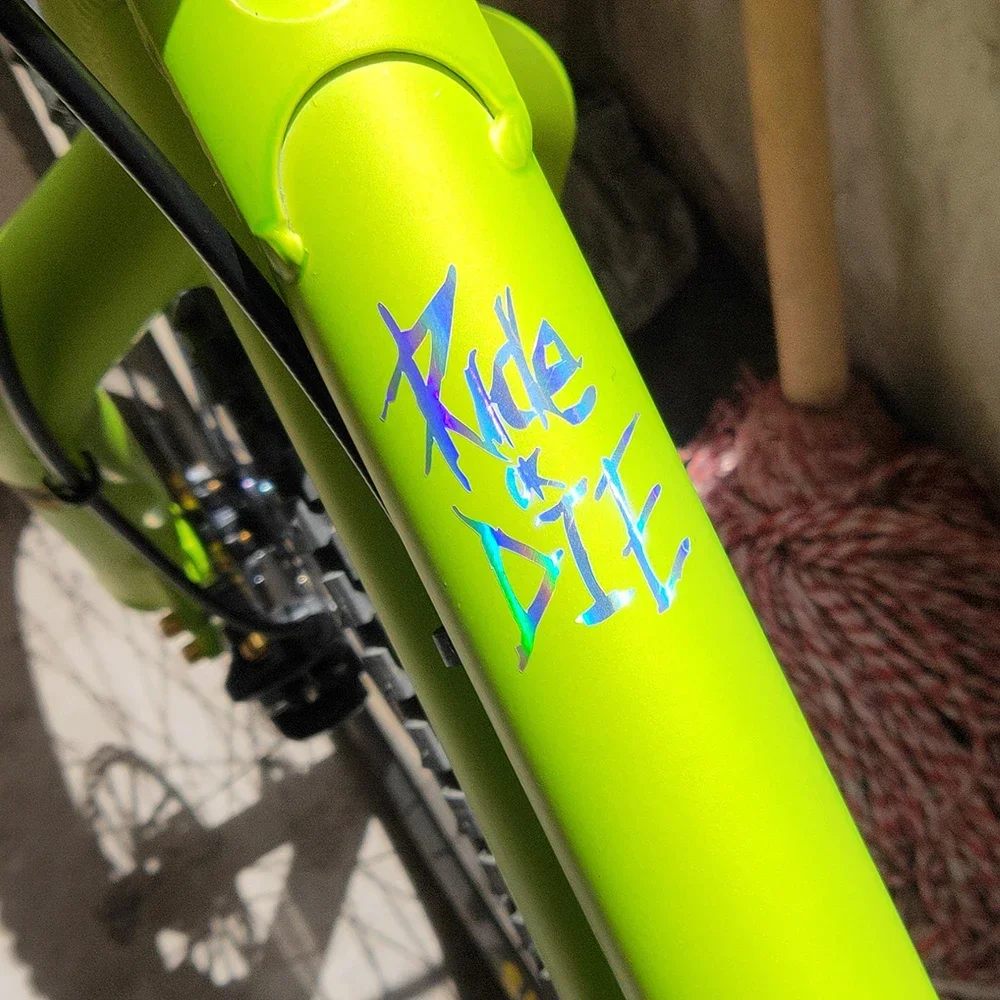 ライドオアダイバイクフレームステッカー自転車トップチューブ防水デカール MTB 自転車装飾フレームバイクオートバイアクセサリー