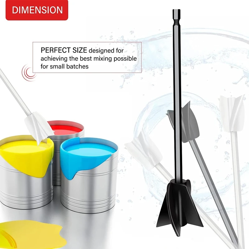 สี,เรซินอีพ็อกซี่,โคลน Power Blade Mixer เครื่องมือเจาะสำหรับผสม1.4 "พลาสติก Paddle เปลี่ยนเรซิ่น Mixer สิ่งที่แนบมา124A