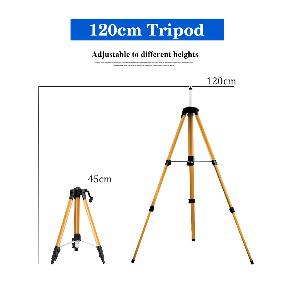 Staffa metallica ad altezza regolabile per treppiede a livello laser da 1,2/1,5 m con adattatore da 5/8" Rivestimento anticorrosione штатив для лаз kovн у upoн