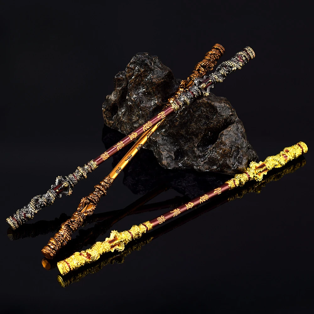 ใหม่ 22 ซม.สีดําตํานาน: WuKong อาวุธ Sun Wukong Monkey King บาร์โลหะ Elite แกะสลักดาบเกมอุปกรณ์ต่อพ่วงเทศกาลของขวัญของเล่นเด็ก