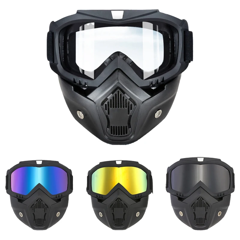 Gafas de cara completa HD transparentes a prueba de niebla a prueba de arena gafas protectoras de soldadura eléctrica máscara versátil a prueba de viento