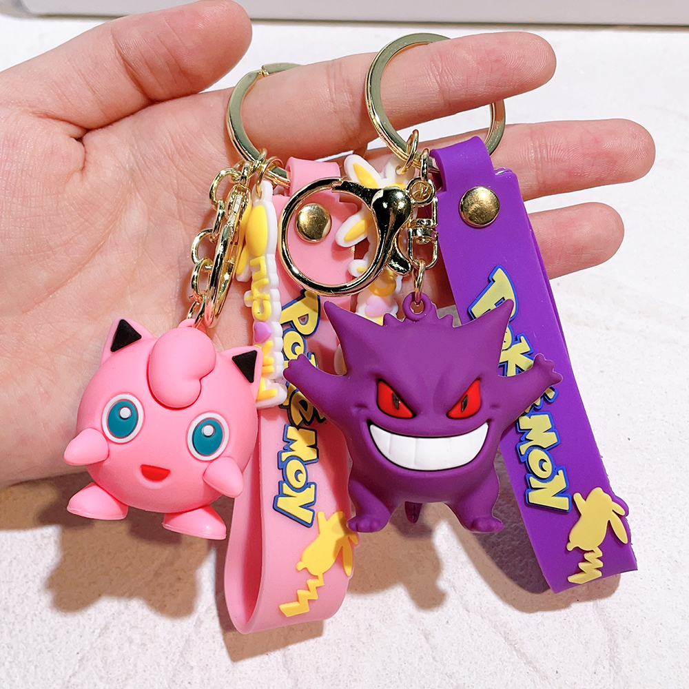 2025 the New Pokemon Keychain Pikachu Koda Duck Pendant Jewelry Figurines Doll Cartoon