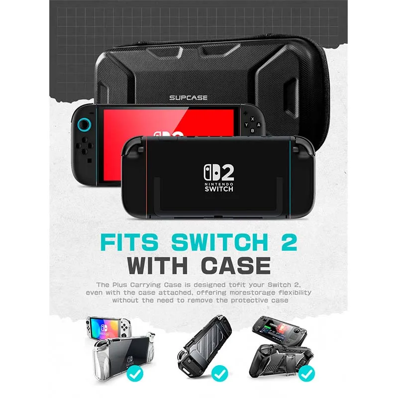 SUPCASE Carrying Case for Nintendo Switch 2 2025 Plus Version bolsa de viaje protectora portátil para Blade/Titan