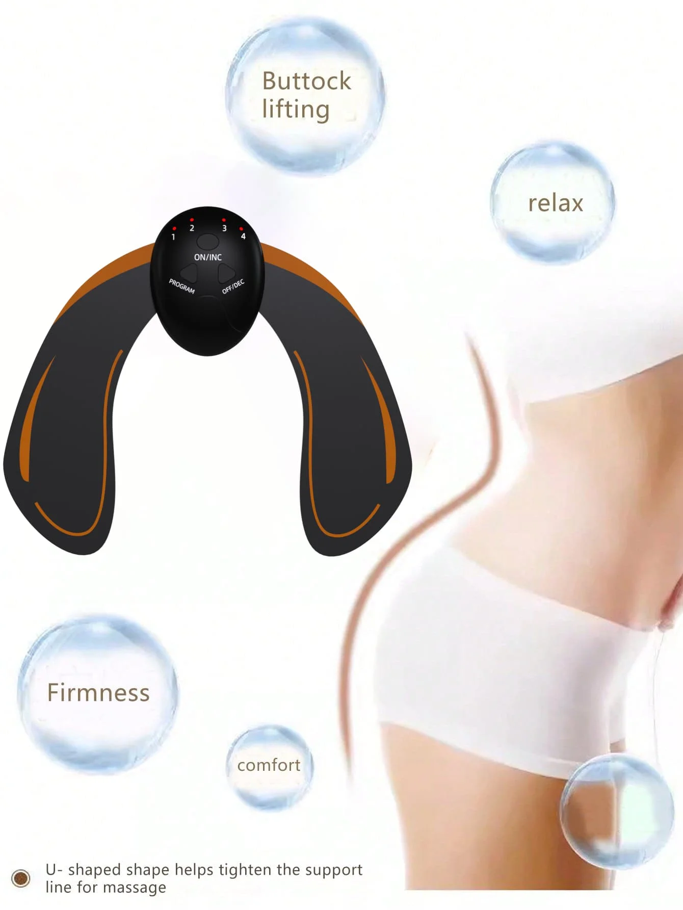 6 Trybów Trener Bioder Stymulator Mięśni Podnoszenie Pośladków Maszyna do Masażu Brzucha Fitness Podnoszenie Pośladków Tonik Trener Masażer Intensywny