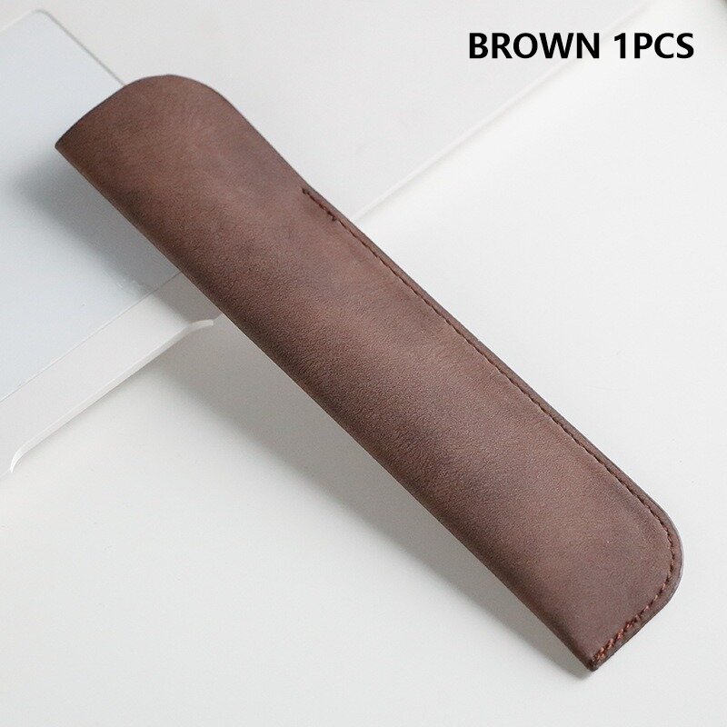 นุ่มดินสอสําหรับหนึ่งปากกา PU หนัง Pencilcase การเขียนวัสดุเครื่องเขียนกระเป๋าอุปกรณ์สํานักงานโรงเรียนของขวัญ