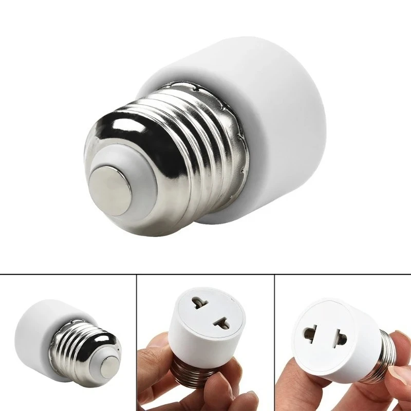 Vendita calda Pratico bianco E27 Portalampada Portalampada Base lampadina Adattatore Portalampada US /EU