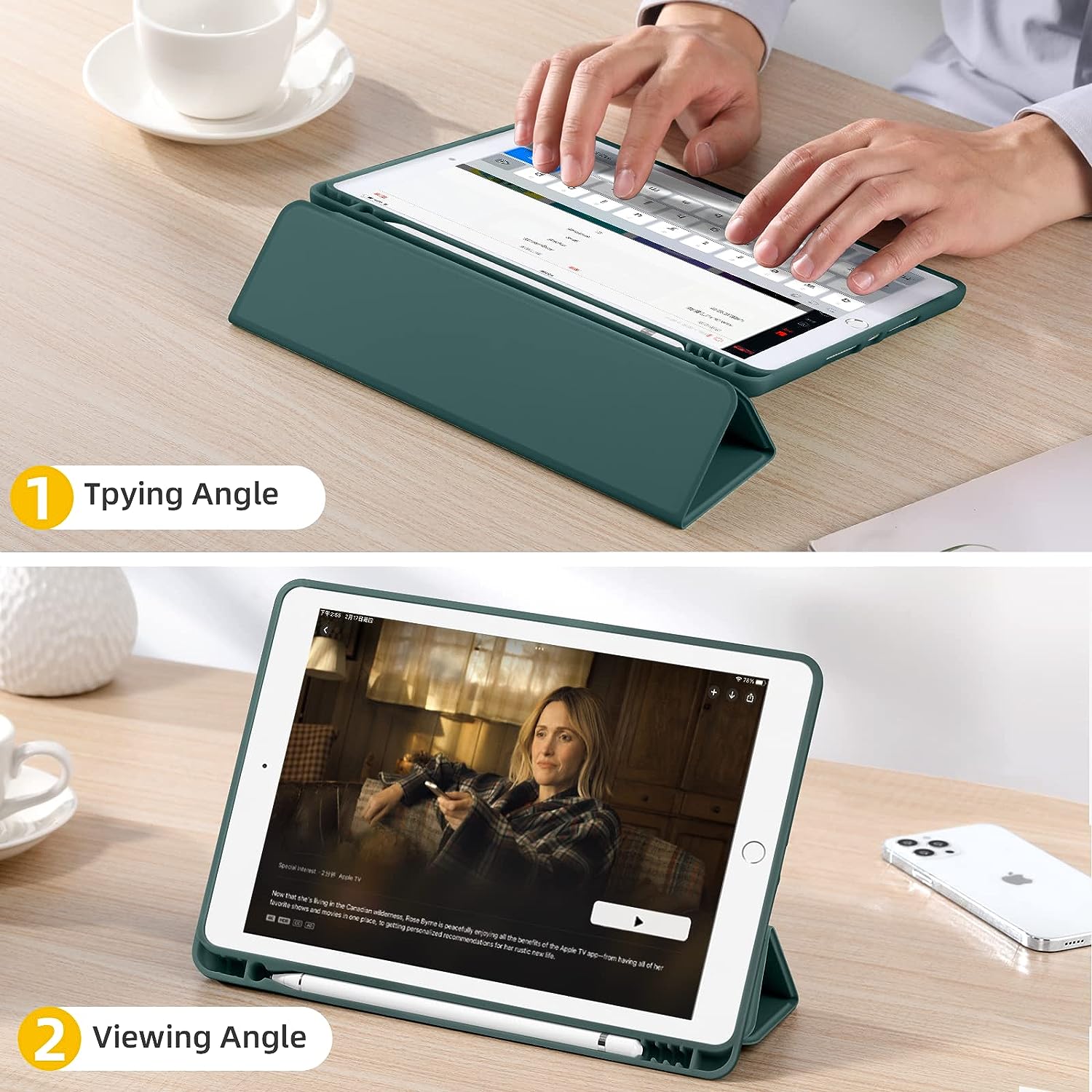 With Pencil Holder Cover For iPad Pro 12.9 2021 10.2 7/8/9/10th Case for Air 2 4 5 Mini 5 6 Portable iPad Pro 11 Generation case