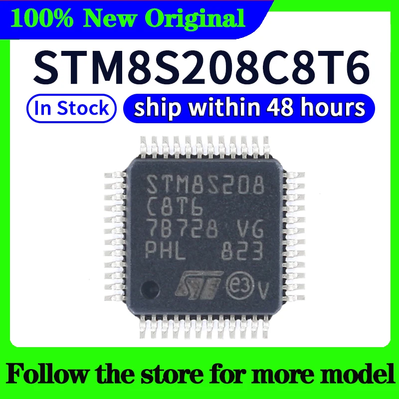 STM8S208C8T6 STM8S208C6T6 STM8S208MBT6B STM8S208CBT6 STM8S208S6T6C STM8S208RBT6 STM8S208R8T6 Высокое качество Новый
