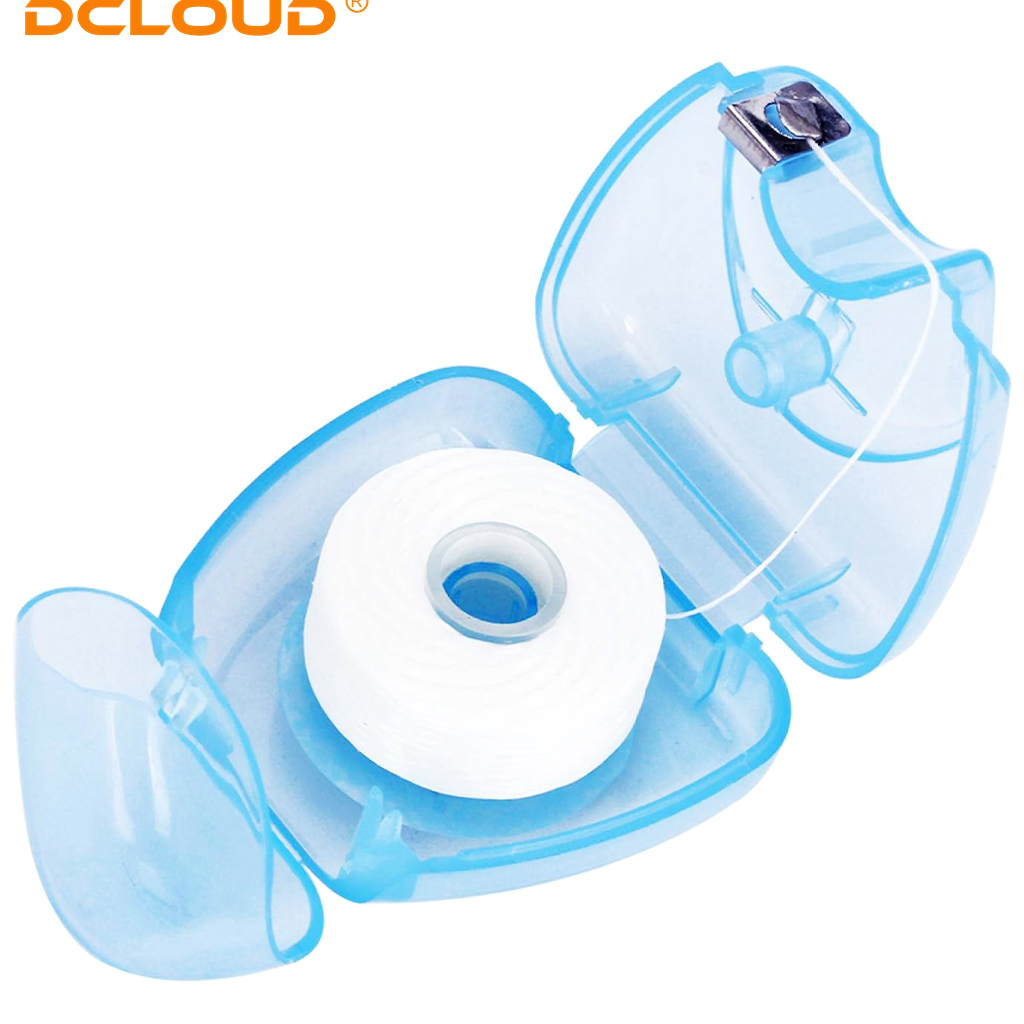 Стоматологический микровоск со вкусом мяты Flosser Межзубная щетка Встроенная катушка с плоской проволокой Зубы Палочка для чистки зубов Гигиена полости рта