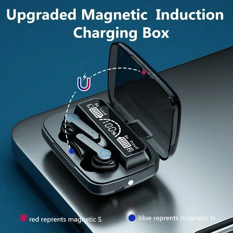 M19 หูฟัง TWS หูฟัง M10 Intelligente Touch Control ไร้สายบลูทูธหูฟังกันน้ําจอแสดงผล LED พร้อมไมโครโฟน