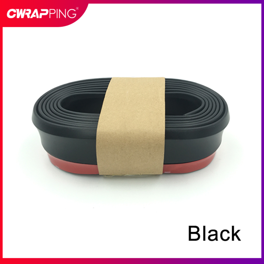 ユニバーサル車のバンパーリップスプリッタープロテクター 2.5 メートルフロントバンパーゴムリップストリップ外装モールディングブルーオートスタイリングボディキットレッド