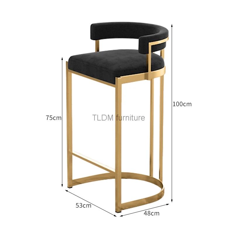 Dining High Chairs Kitchen Bar Counter Nordic Design Metal Chair Restaurant Counter Luxury Taburetes De Bar Household Products