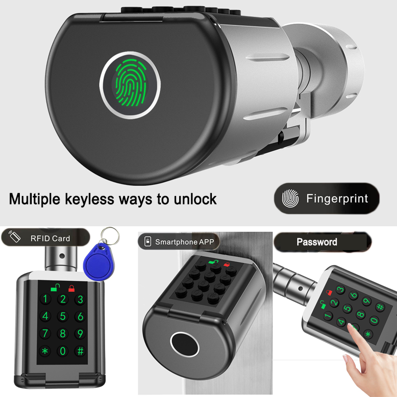 IP66 Waterdicht Smart Lock Biometrisch Vingerafdruk Deurslot met App en Smart Card Keyless Entry Voor Deurdikte 35-100mm