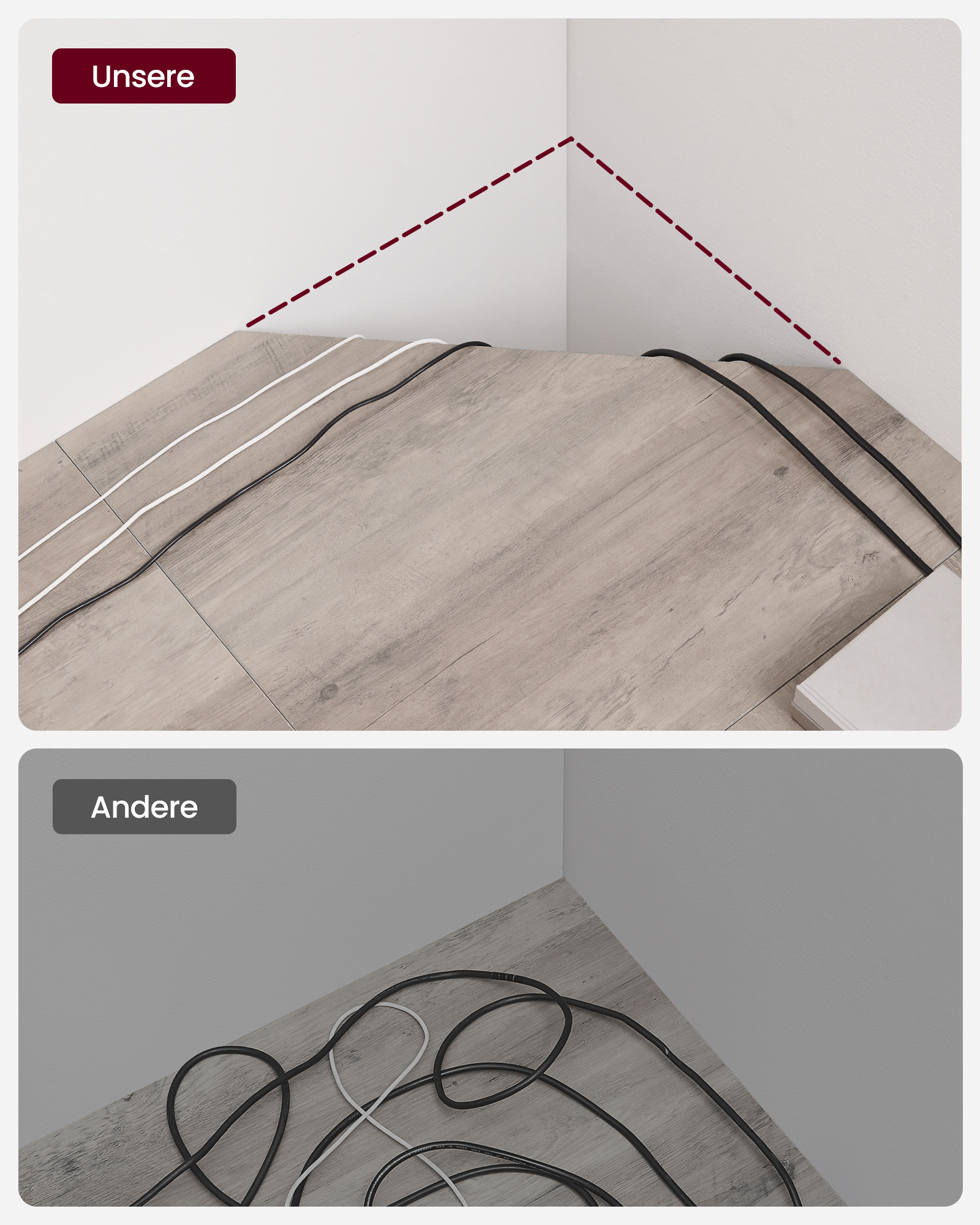 VASAGLE L-vormig bureau Speeltafel 149x149x76 cm Home Office Hoekbureau