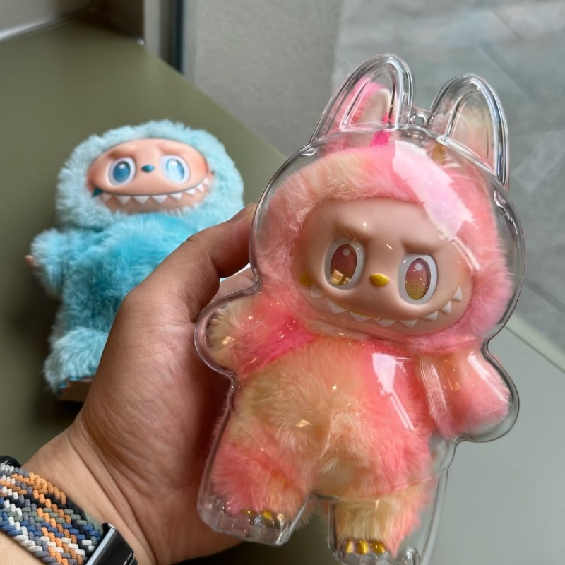 Для Labubu V3 большой в энергию защитный акриловый чехол, прозрачный портативный органайзер, коробка, утолщенная сумка для куклы, сумки-брелки