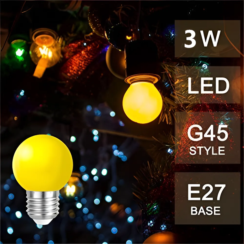 10PCS 20PCS 30PCS E27 B22 LED color bulb 8 colors available AC220V LED Christmas decoration bar energy-saving lamp