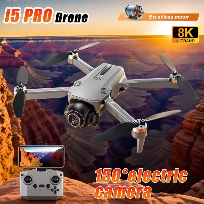 2025 Novo drone i5PRO com 8K HD Professional 360 °   Câmera fotográfica motores sem escova para evitar obstáculos brinquedo quadricóptero dobrável