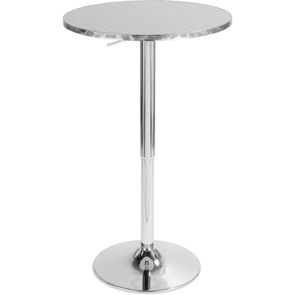 istro Round Bar Table, Adjustablee, Height Dining , Round Bar Table, High Top Table, Pub Table Bar  Height 25.5"D x 25.5"W x41"H