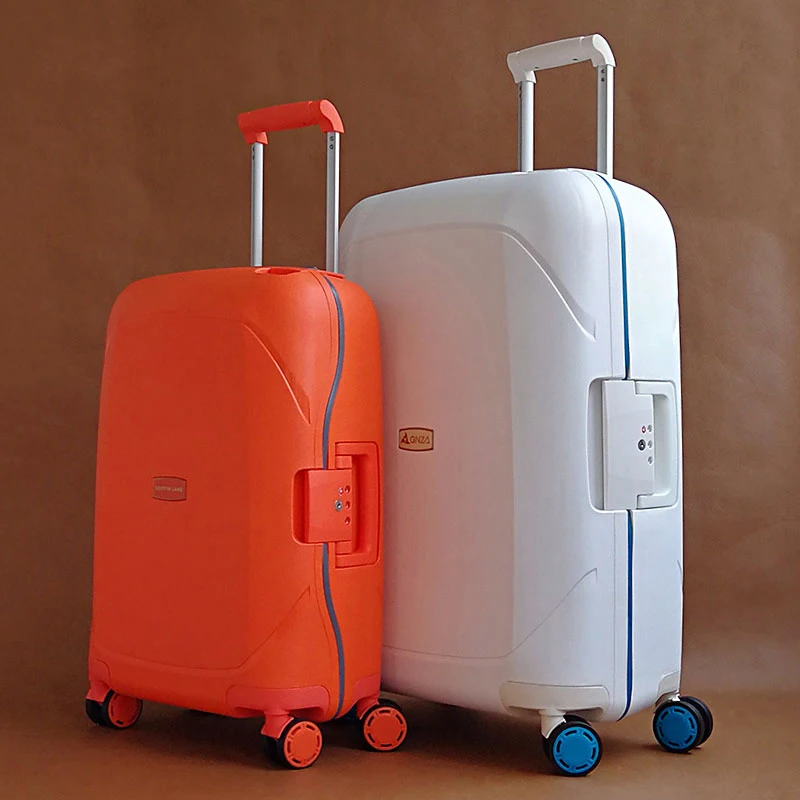 Neue 100% PP anti-schaben roll gepäck spinner ultra licht marke reise koffer fashion box 20 "24" 28 "zoll trolley